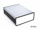 [dt-552-0-0-g-0] Caixa de secretária em alumínio dt-552 (cinzento escuro, com placa de montagem, painel plano, com ventilação)