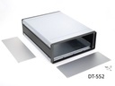 [dt-552-0-0-0-g-0] dt-552 alumínium asztali szekrény ( világosszürke , szerelőlemezzel , lapos panel , w szellőzés)