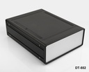  [dt-552-0-0-0-s-0] dt-552 Alumínium asztali szekrény ( Fekete , szerelőlemezzel, lapos panel , w szellőzéssel)