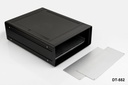 [dt-552-0-0-0-s-0] dt-552 Alumínium asztali szekrény ( Fekete , szerelőlemezzel , lapos panel , w szellőzés)