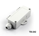 [TB-242-0-0-G-V0] TB-242 Rakorlu IP-67 Bağlantı Kutuları (Açık Gri, ABS, V0)