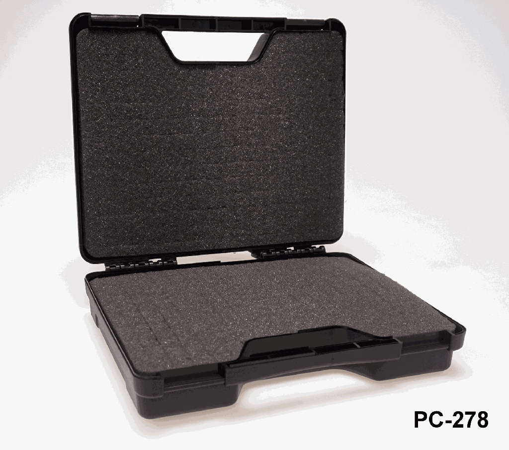 Caixa de plástico PC-278 (preta) com espuma