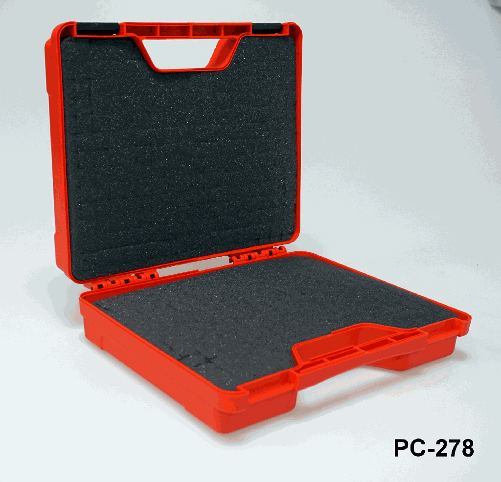 PC-278 Пластиковый кейс (красный) с пенопластом