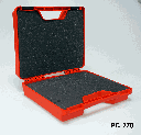 PC-278 Maletín de plástico ( Rojo ) con espuma
