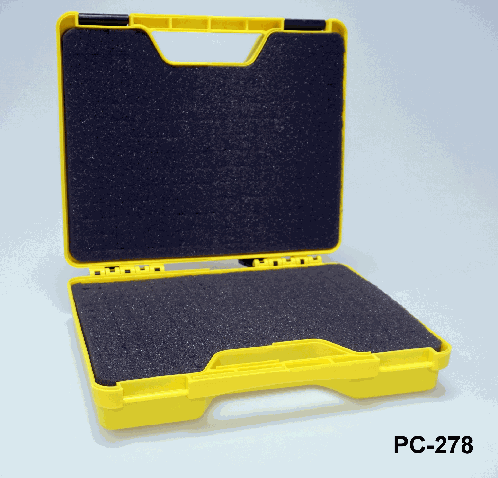 PC-278 Caja de plástico ( amarilla ) con espuma