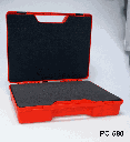 Πλαστική θήκη PC-580 (κόκκινο) με αφρώδες υλικό