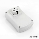 [AD-140-B-X-G-A] Boîtier adaptateur AD-140 ( Gris clair , Pas de fiche , Pas de prise , sans noyau , Full Sticker Pool , Grounded Plug Core)
