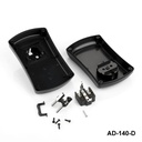 [AD-140-D-0-S-0] AD-140 Adapter Enclosure ( Black , Grounded Plug, No Socket , without Core , Half Sticker Pool , Grounded Plug Core  )