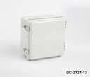 [EC-2121-13-0-G-0] EC-2121 IP-65  Plastic Enclosure (Light Gray, ABS, with Mounting Plate, Flat Cover , Thickness 130 mm)