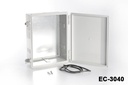 [EC-3040-16-0-G-0] EC-3040 IP-67 プラスチック製エンクロージャ ( ライトグレー , ABS , 取付板付き , 平形カバー , 厚さ 160mm, HB)