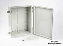 [EC-3040-16-0-G-A] Caja de plástico EC-3040 IP-65 (Gris claro, ABS, sin placa de montaje, tapa plana , Espesor 160 mm , HB )
