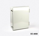 [EC-4050-0-0-0-G-0] EC-4050 IP-65 műanyag ház ( világosszürke , ABS , szerelőlemezzel , lapos fedéllel )