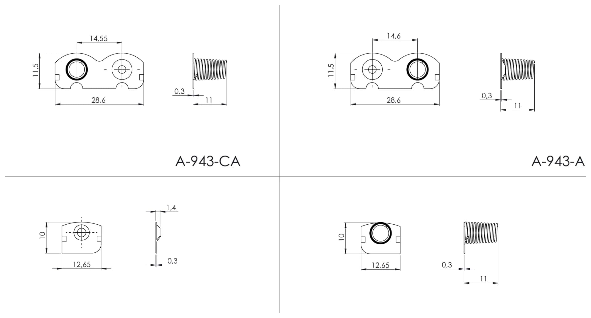 A-943-0-0-M teknik çizim