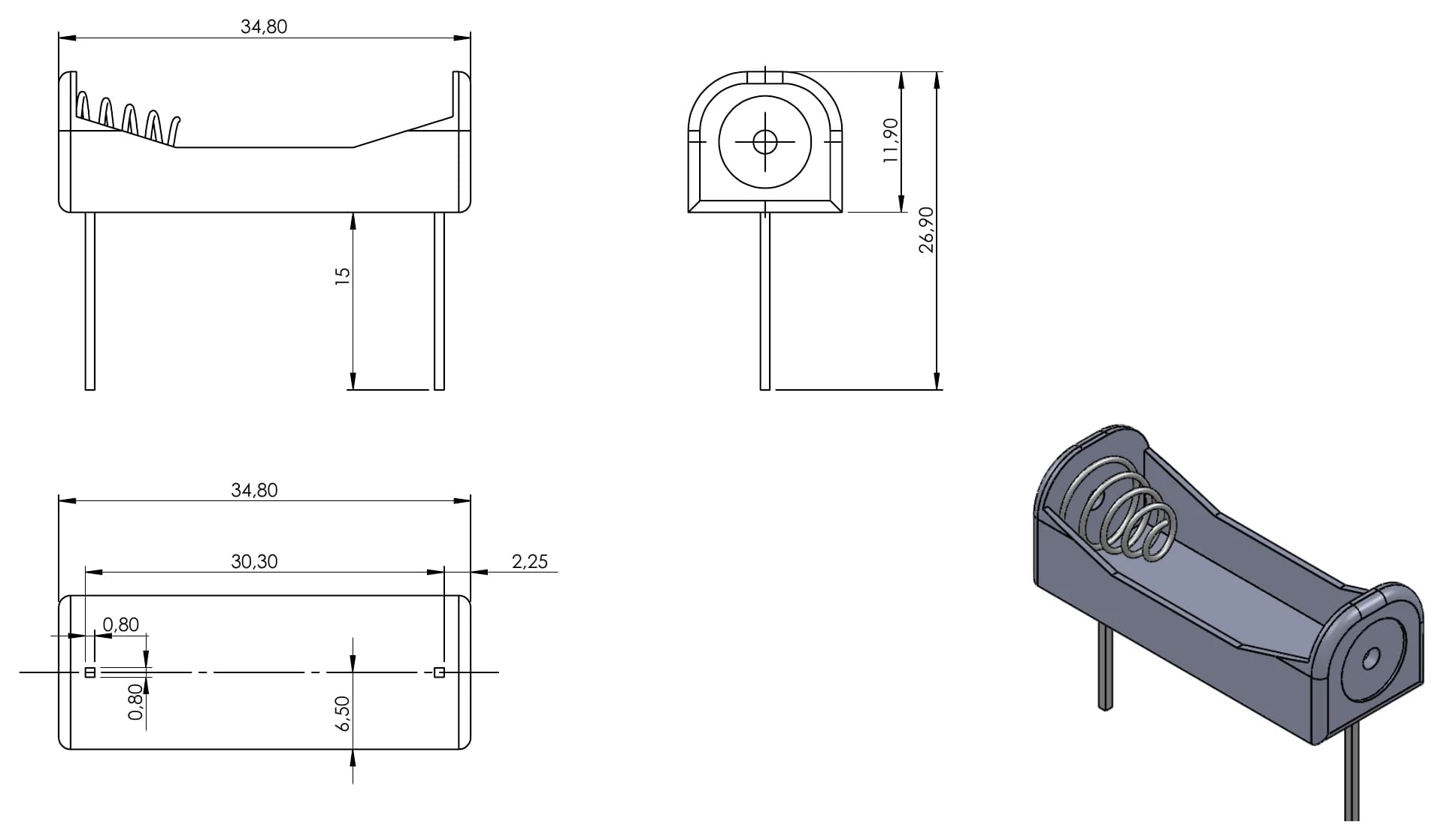 BH-511-P teknik çizim