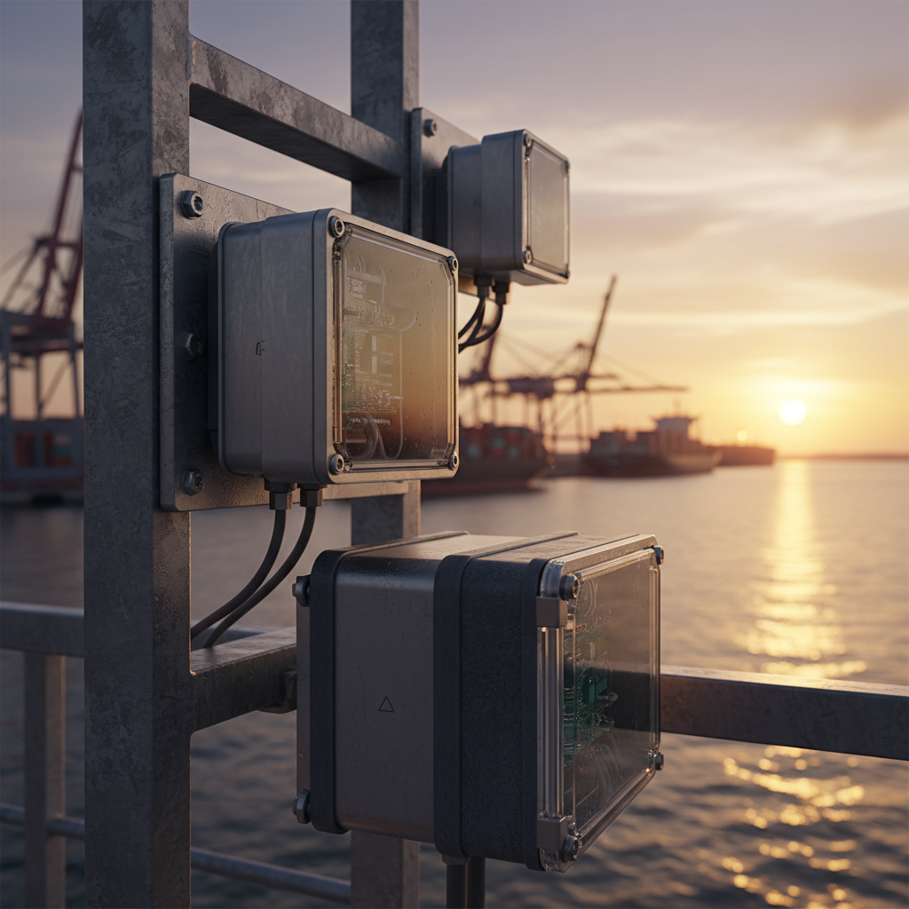 IP67 marine enclosures at coastal port