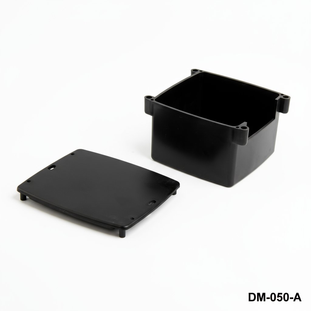 [DM-050-K-0-G-0] DM-050 Wandmontagebehuizing (Zwart, Open)+