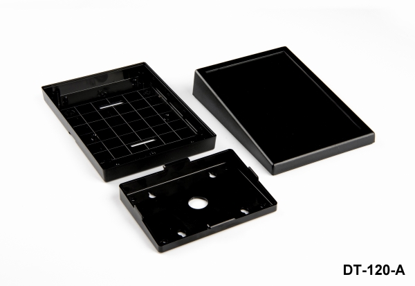 [DT-120-A-0-S-0] DT-120 Schräges Desktop-Gehäuse (Schwarz, mit Montagekit)+