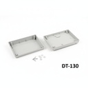 DT-130 Sloped Desktop Enclosure  ( Light Gray ) with Sloped Mounting Kit Pieces