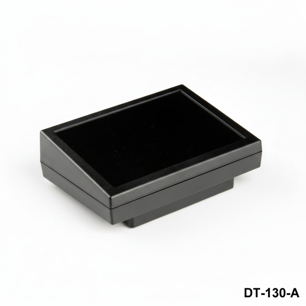 [DT-130-A-0-S-0] DT-130 Schräges Desktop-Gehäuse ( Schwarz , mit Schrägem Montagekit )