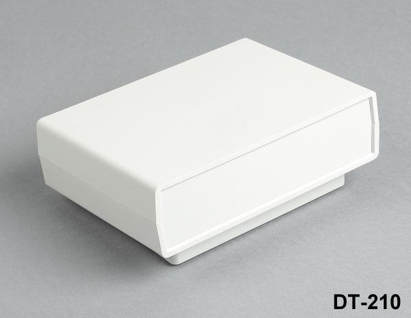 [DT-210-A-0-G-0] DT-210 Kunststoff-Projektgehäuse (hellgrau, beidseitig hellgraue Paneele, mit schrägem Montagesatz)