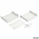 [DT-210-A-0-G-0] DT-210 Boîtes boîtiers en plastique (Gris clair, panneaux gris clair des deux côtés, kit de montage incliné)+.