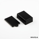 [HH-012-A-0-S-0] Caixa de mão HH-012 (preta, com orelha de montagem)