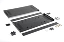 RM-201 19" 1U Rack Mounted Enclosure Black with Mounting Ears Pieces  