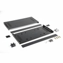 RM-201 19" 1U Rack Tipi Kutu Siyah Montaj Kulaklı Parçalı