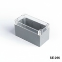 [SE-056-PC-0-D-0] SE-056 IP-65 Contalı Kutu (Koyu Gri, Şeffaf Kapak)