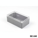 [SE-240-C-0-DT-AP] SE-240 IP-67 Contalı Kutu (Koyu Gri, Şeffaf Kapak)