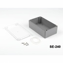 [SE-240-C-0-DT-AP] SE-240 IP-67 Sealed Enclosure (Dark Gray, Transparent Cover)+