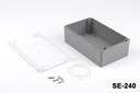 [SE-240-C-0-DT-AP] SE-240 IP-67 Sealed Enclosure (Dark Gray, Transparent Cover)+