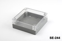 [SE-244-C-0-DT-AP] SE-244 IP-67 Sealed Enclosure (Dark Gray, Transparent Cover)