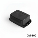 DM-100 Wall Mount Enclosure (Black, Open)