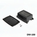 DM-100 Wall Mount Enclosure (Black, Open) Pieces