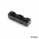 [BH-382-B] 8 adet UM-3 / AA boy kalem pil için tutucu (4+4) (9V Çıtçıt Başlıklı)+