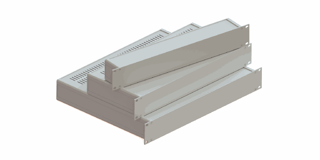 19" 1,5U Rack Mounted Aluminium Enclosure