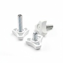 VD-680 Pomo de sujeción M8, tornillo de mariposa, cabeza de plástico, 3 brazos grandes