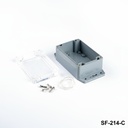 [SF-214-C-0-D-0] Armarios para cargas pesadas con bridas SF-214 IP-65 ( Gris oscuro , Tapa transparente)