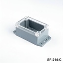 [SF-214-C-0-D-0] SF-214 IP-65 Flanged Sealed Enclosure (Dark Gray, Transparent Cover)