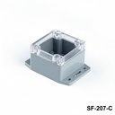 [SF-207-C-0-D-0] SF-207 IP-67 Flanged Sealed Enclosure (Dark Gray, Transparent Cover)