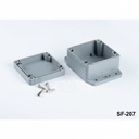 [SF-207-0-0-D-0] SF-207 IP-67 Montaj Ayaklı Contalı Kutu (Koyu Gri)+