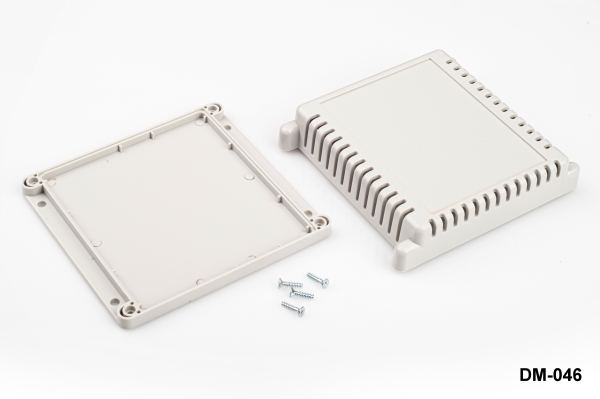 [DM-046-0-0-G-0] Caixa de montagem na parede DM-046 (cinzento claro)+