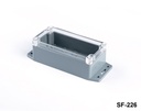 [SF-226-C-0-D-0] SF-226 IP-67 Flanged Sealed Enclosure (Dark Gray, Transparent Cover)