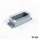 [SF-226-C-0-D-0] SF-226 IP-67 Flanged Sealed Enclosure (Dark Gray, Transparent Cover)