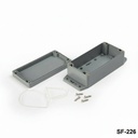 [SF-226-0-0-D-0] SF-226 IP-67 Montaj Ayaklı Contalı Kutu (Koyu Gri)+