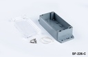 [SF-226-C-0-D-0] SF-226 IP-67 Flanged Sealed Enclosure (Dark Gray, Transparent Cover)+