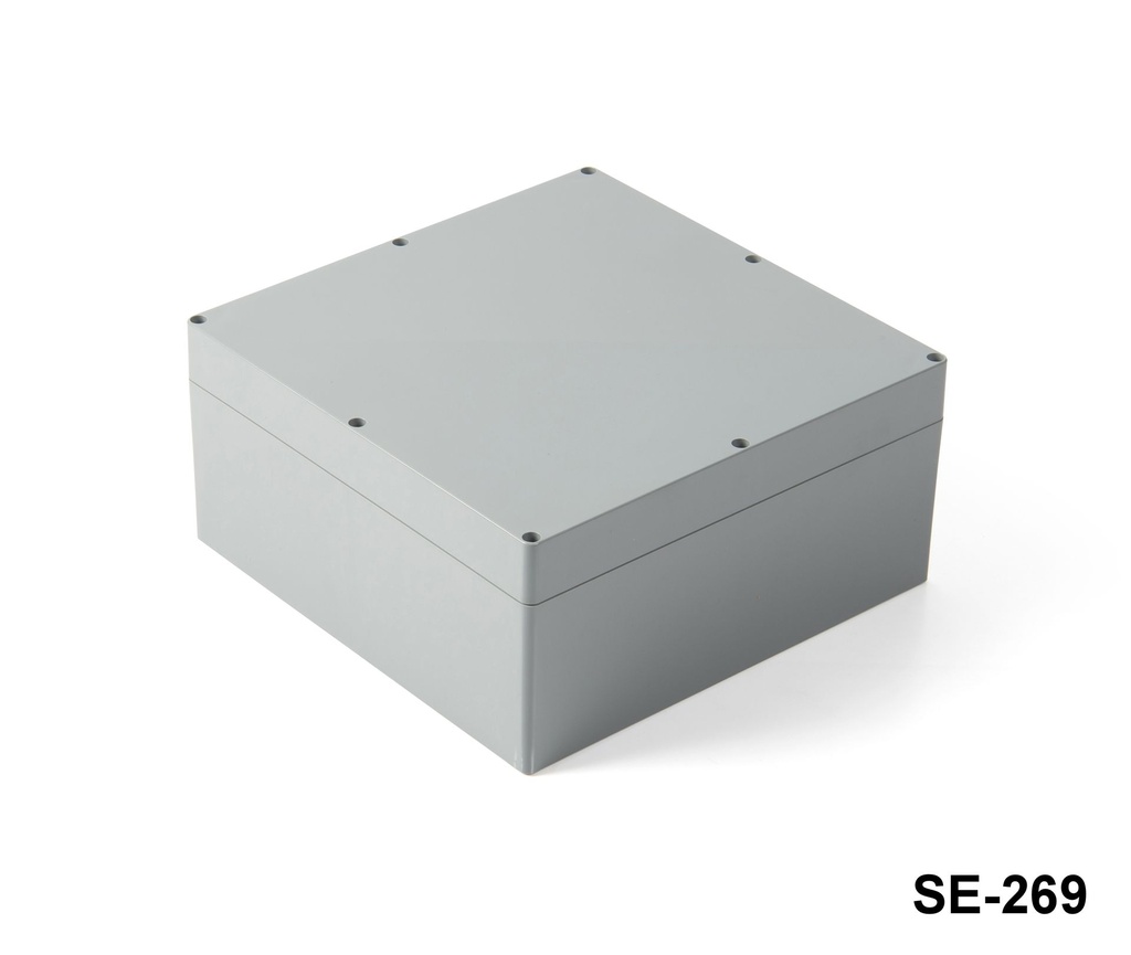 SE-269 Custodia in plastica IP-67 per uso intensivo (grigio scuro, ABS, copertura piatta)