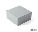 SE-269 IP-67 Plastic Heavy Duty Enclosure (Dark Gray, ABS, Flat Cover)