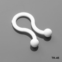 [TK-045-0-0-B-0] Clip de fixation de câble (blanc, 7.6-10.2 mm)